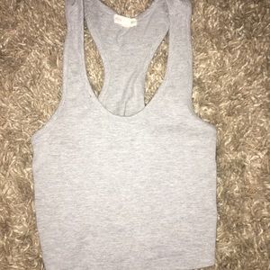 Gray Cropped Tank